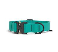 Säker Collar impermeable para perro, collares ligeros y ajustables para perros grandes, collar grande duradero de 1 pulgada con anillo en D de aluminio, cadena de margaritas y hebilla de liberación