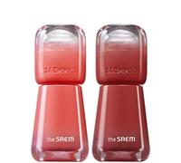 Saemmy Ade Shot Tint (01, 06) Pintura de labios coreana a base de agua con acabado hidratante, brillo voluminoso y radiante, comodidad duradera, 0,1 fl. oz
