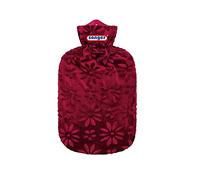 Sänger Agua Caliente, 2 litros goma natural, Flasch térmica, cama Botella, cojín de calor, estructura de funda, color morado