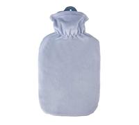 Sänger Bolsa de agua caliente de goma de 2,0 litros con funda clásica en color azul pastel