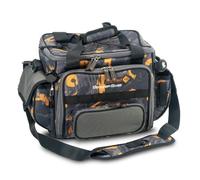 Sänger Top Tackle Systems Iron Trout Spooner Base Bag 2 - Bolsa de pesca de nailon 600D, 40 x 27 x 26 cm, con 6 cajas, bolsa para spinner, color negro