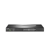 SAEVVCJWW Conmutador Ethernet de 16 Puertos, 2,5G, conmutador de Red de 2500Mbps con concentrador de Red de Enlace Ascendente 10G SFP+, Divisor de Internet TL-SH1218 (Size : UK Adapter)