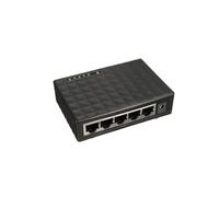 SAEVVCJWW Conmutador Ethernet de 5/8 Puertos, 1000Mbps, Gigabit, Alto Rendimiento, RJ45 Hub, Divisor de Internet, conmutador de Red Ethernet, Interruptor Inteligente (Size : Black 5ports)