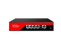 SAEVVCJWW Conmutador Gigabit PoE de 5 Puertos, conmutador PoE de Red de 1000Mbps, concentrador de Escritorio LAN Ethernet (Size : Red)