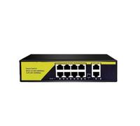 SAEVVCJWW Conmutador PoE de 10 Puertos Conmutador de Red Gigabit PoE VLAN con SFP 10/100/1000Mbps (Size : 8 PoE Yellow)
