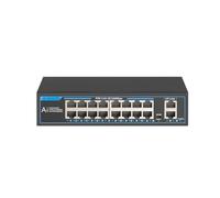 SAEVVCJWW Conmutador PoE de 16 Puertos, conmutador Fast Ethernet de 100Mbps, conmutador de Red IEEE 802,3 AF/at (Size : X16F20GB)