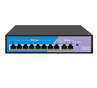 SAEVVCJWW Conmutador PoE de 48V, 4/8/16/24 Puertos, conmutador de Red PoE de 100Mbps, conmutador Ethernet RJ45 con Puerto de Enlace Ascendente SFP (Size : 8 Port PoE)