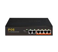 SAEVVCJWW Conmutador PoE de 6 Puertos 10/100Mbps 4+2 Conmutador Fast Ethernet con VLAN 52V 48W