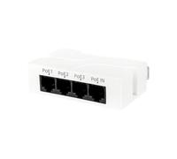 SAEVVCJWW Extensor PoE de 4 Puertos 10/100Mbps 1 a 3 Repetidor de conmutador de Red con función Plug and Play IEEE802.3af
