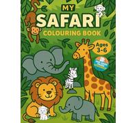 Safari Adventures Colouring Book: One side pages