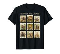 Safari Africano Big 5 Sellos Vintage Vintage Wildlife Postage Camiseta
