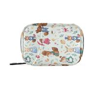 Safari Animales Forestales Música Fiesta Pastillero Bolsas con Compartimentos Desmontables Portátil Pastillero Organizador