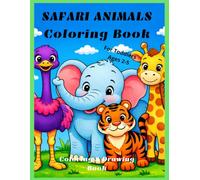 Safari Animals Coloring Book: Cute Jungle Activity Pad for Toddlers and Kids | Single-Sided Pages with Blank Backside for Creative Drawing | Large 8.5x11 Gift