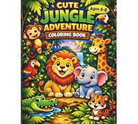 Safari Animals Coloring Book for Kids Ages 4-8 Cute Jungle Animals Coloring Pages - Lion, Elephant, Giraffe, Monkey and More | Easy and Fun Coloring ... Little Artists (Easy Coloring Books For Kids)