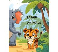 Safari Animals Coloring Book for Kids Ages 4-8: Fun Lions, Elephants, Giraffes, and More to Color - Includes Find the Monkey Game and Maze Activity