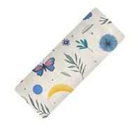 Safari Butterflies - Tapete de yoga plegable para el hogar, goma natural, antideslizante, con bolsa de yoga, tapete de transporte para ejercicio, 180 x 66 cm