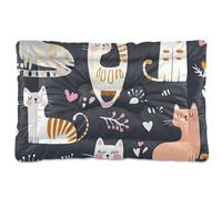 Safari Cats - Alfombrilla lavable para perro con dibujos animados, antideslizante, suave, cómoda, para perros grandes, jumbo, medianos y pequeños, 36 x 24 pulgadas