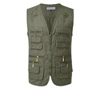 Safari Chaleco Viscosa Viaje Campamento de la Selva Safari Chaleco Ballistol Animal Blusa Forrada Algodón Comfort Fit Outdoor Ropa de Negocios Camisa Hombre Azul Disfraz del ejército alemán Camisa de