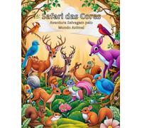 Safari das Cores: Livro Infantil para Colorir