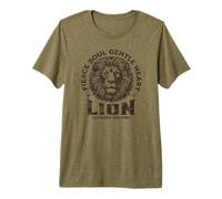 Safari de león para Amantes de los Animales para Mujeres u Hombres, león Feroz Salvaje Camiseta Premium