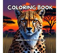 "Safari Escape: A Wildlife Coloring Journey for Adults": Coloring Book for Adults: Stress Reliever with Animals Found in Safari Nature: 8.5 x 8.5| Cheetah Cover