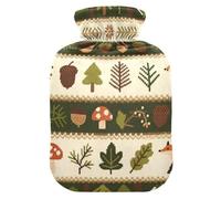 Safari Fox - Botella de agua caliente con funda suave, bolsa de agua caliente de 2 L para calambres menstruales