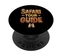Safari Guía Turístico Disfraz Zoo Safari Tour Carnaval Fasching PopSockets PopGrip Adhesivo