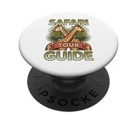 Safari Guía Turístico Disfraz Zoo Safari Tour Carnaval Fasching PopSockets PopGrip Adhesivo