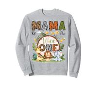Safari Jungle para niño Que Cumple su Primer cumpleaños de Mama of The Wild One Sudadera