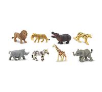 Safari Ltd. Buena suerte Minis Savanna Fun Pack - 8 Mini Figuras de Savanna Wildlife Animals - Toy educativo para nios y nios de 5 aos