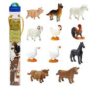 Safari Ltd. Granja TOOB - 12 figuras que incluyen vaca, cerdo, cabra, caballo y mαs - Juego de juguetes educativos para niρos, niρas y niρos a pa