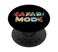 Safari Mode Animal Wildlife Zoo Animal Funny Safari Crew PopSockets PopGrip Adhesivo