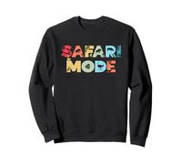 Safari Mode Animal Wildlife Zoo Animal Funny Safari Crew Sudadera