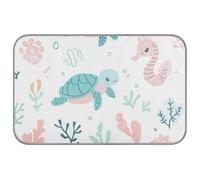 Safari Sea Animals Cartoon Simple Summer Cat Cooling Pad - Cama de refrigeración para mascotas para conejos, artículos esenciales para interiores, mantas frías para perros, M