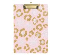 Safari Seasons - Portapapeles ICU de copos de nieve de invierno con estampado de leopardo, lindo para suministros de aula para profesores de escuela secundaria, tamaño 9 x 12 pulgadas