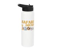Safari Squad - Jungle Animal Adventure Crew Design Stainless Steel Insulated Water Bottle