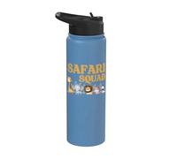 Safari Squad - Jungle Animal Adventure Crew Design Stainless Steel Insulated Water Bottle