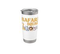 Safari Squad - Jungle Animal Adventure Crew Design Vaso térmico de acero inoxidable de doble pared
