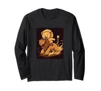Safari Teddy Bear se une a un león para un aspecto fresco Manga Larga