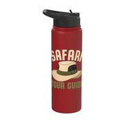 Safari Tour Guide Disfraz de aventura africana Stainless Steel Insulated Water Bottle