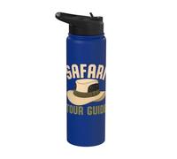 Safari Tour Guide Disfraz de aventura africana Stainless Steel Insulated Water Bottle