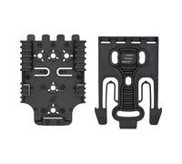Safariland QLS 1-2 Kit de Sistema de Bloqueo rápido, Accesorio de Plataforma para Fundas de Trabajo y Accesorios con Horquilla de Bloqueo y Placa receptora, retención de Nivel 1, Color Negro