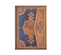 Safavid Indigo (Safavid Binding Art) Midi Lined Hardcover Journal: Hardcover, 120 gsm, ribbon marker, memento pouch, wrap closure