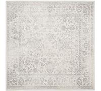 Safavieh Adirondack Collection ADR109C - Alfombra Cuadrada de 5 pies, Color Marfil/Plateado, Oriental, Envejecida, no desprende Pelusa, para Sala de Estar y Dormitorio