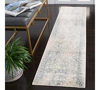 Safavieh Adirondack Collection ADR109S - Alfombra Decorativa, 2 pies 6 Pulgadas x 4 pies, Marfil y Pizarra, diseño Oriental Desgastado, no desprende Pelusa, fácil Cuidado, Ideal para Zonas de Alto