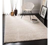 Safavieh Agustina Shag - Alfombra Tejida de Polipropileno (160 x 230 cm), Color Beige