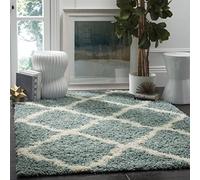 Safavieh Aldo Shag Alfombra, luz Azul/Marfil, 154 x 228 cm