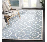 Safavieh "Alexa Zona de Tejido a Mano Alfombra, Azul/Marfil, 152 x 243 x 1,6 cm