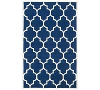 Safavieh "Alexa Zona de Tejido a Mano Alfombra, Azul Oscuro/Marfil, 121 x 182 x 1,6 cm P, Lana, Dark Blue/Ivory, 91 x 152 x 1.6 cm
