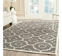 Safavieh "Alexa Zona de Tejido a Mano Alfombra, Color Gris Oscuro/Marfil, 121 x 182 x 1,6 cm